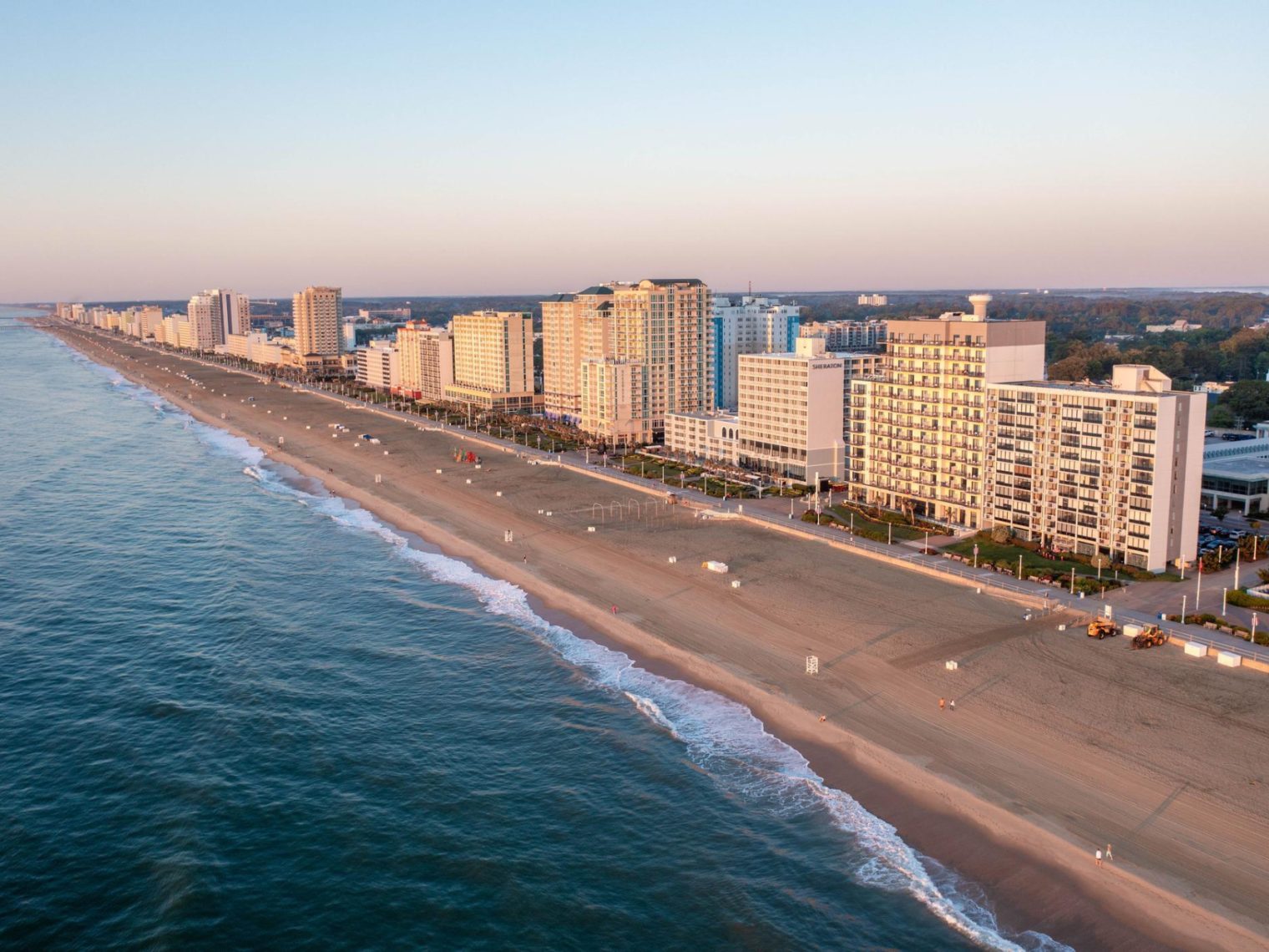 Virginia Beach, VA skyline beach view during the day